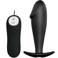 PRETTY LOVE - SILICONE ANAL PLUG PENIS SHAPE AND 12 VIBRATION MODES BLACK