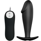 PRETTY LOVE - SILICONE ANAL PLUG PENIS SHAPE AND 12 VIBRATION MODES BLACK