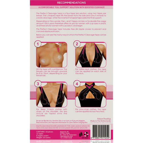 BYE-BRA - ENHANCEMENT TAPE + FREE NIPPLE COVERS CUP AF