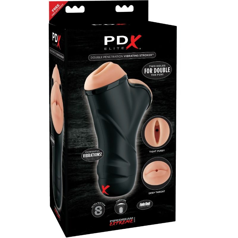 PDX ELITE - DOUBLE PENETRATION VIBRATING STROKE
