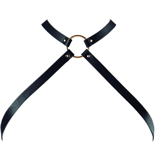 BIJOUX - INDISCRET'S MAZE CROSSED CHEST HARNESS BLACK