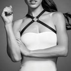 BIJOUX - INDISCRET'S MAZE CROSSED CHEST HARNESS BLACK