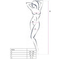 PASSION - WOMAN BS016 WHITE BODYSTOCKING ONE SIZE