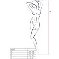 PASSION - WOMAN BS024 WHITE BODYSTOCKING ONE SIZE