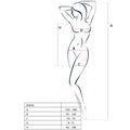 PASSION - WOMAN BS026 BLACK DRESS STYLE BODYSTOCKING ONE SIZE