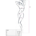 PASSION - WOMAN BS034 WHITE BODYSTOCKING ONE SIZE