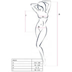 PASSION - WOMAN BS035 BODYSTOCKING BLACK ONE SIZE