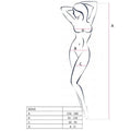 PASSION - WOMAN BS045 BODYSTOCKING BLACK ONE SIZE