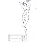 PASSION - WOMAN BS045 WHITE BODYSTOCKING ONE SIZE