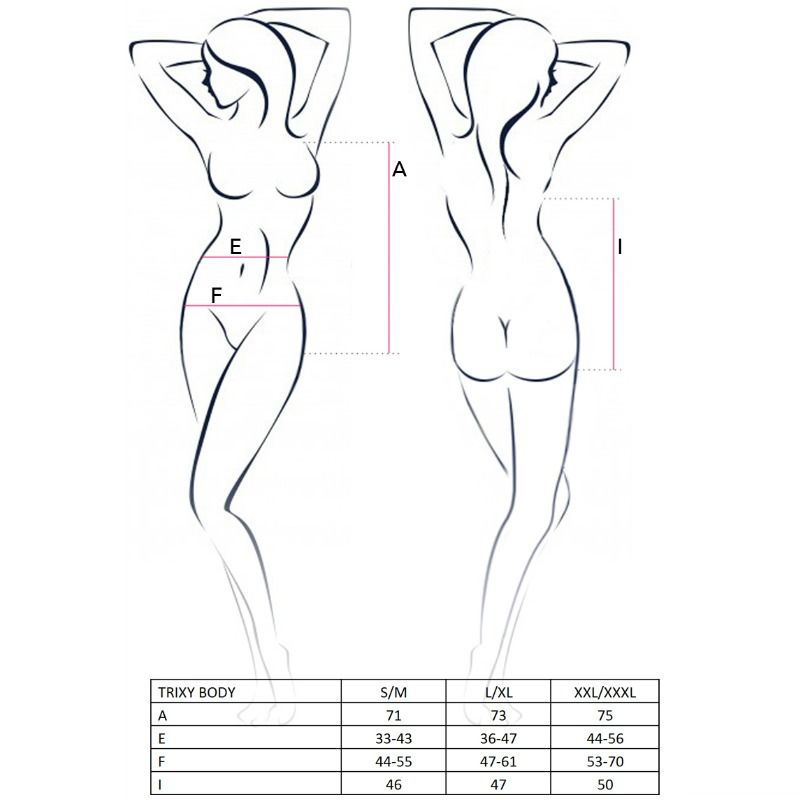 PASSION - WOMAN TRIXY TEDDY NEGRO TALL L/XL