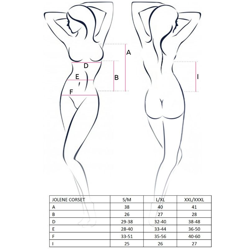 PASSION - WOMAN JOLENE CORSET NEGRO TALL L/XL