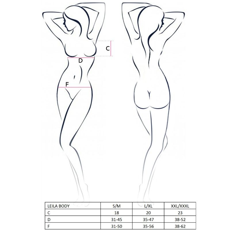 PASSION - WOMAN LEILA TEDDY NEGRO TALL L/XL