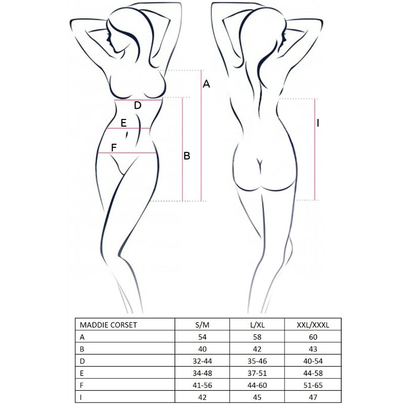 PASSION - WOMAN MADDIE CORSET NEGRO TALL L/XL