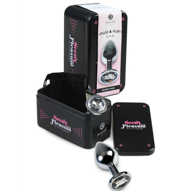 SECRETPLAY - PLUG ANAL TRANSPARENT ALUMINUM 8 CM 