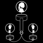 FETISH SUBMISSIVE - VEGAN LEATHER NECKLACE AND HANDCUFFS WITH NOPRENE LINING