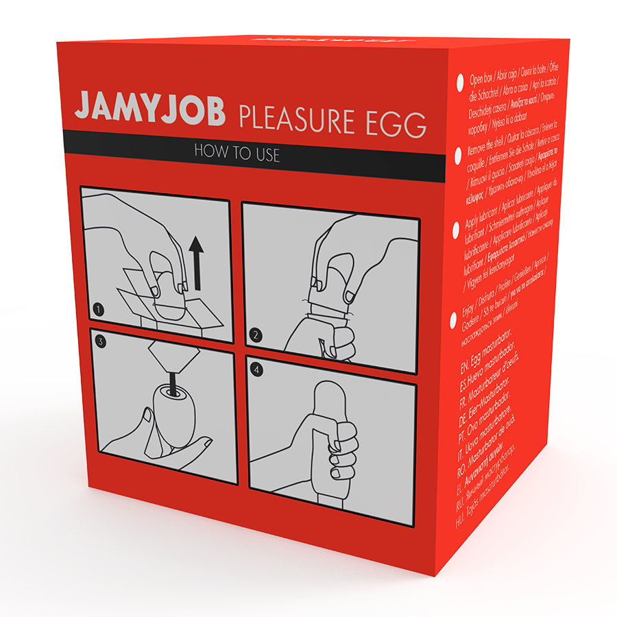 JAMYJOB - EGG MASTURBATOR RED VERSION DISCRETE