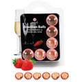 SECRETPLAY - SET 6 BRAZILIAN BALLS STRAWBERRIES WITH CAVA