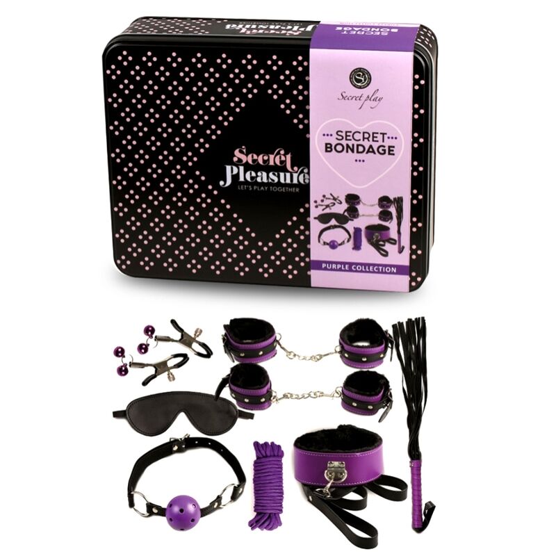 SECRETPLAY - BDSM SET 8PCS PURPLE /BLACK