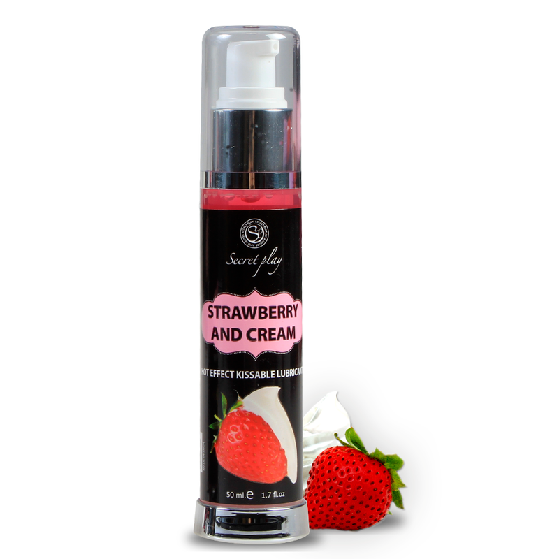 SECRETPLAY - LUBRICANT 2-1 HEAT EFFECT STRAWBERRY &amp; CREAM 50 ML