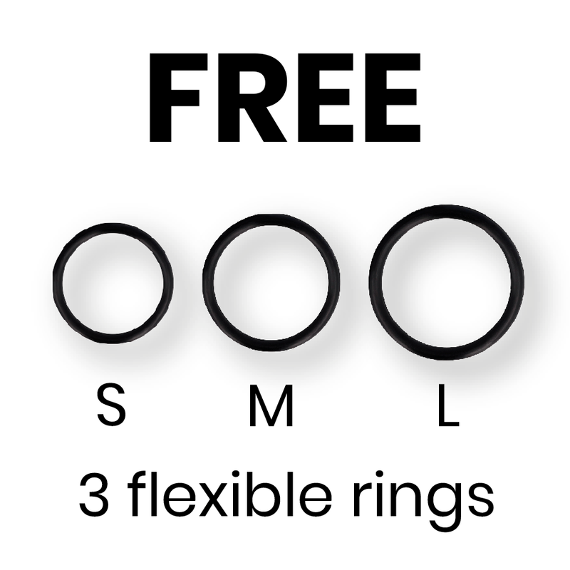 CYBER SILICON - STRAP-ON HARNESS WITH 3 RINGS FREE