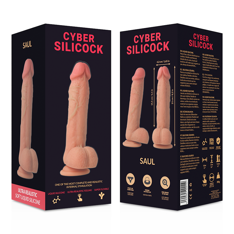 CYBER SILICON - SAUL ULTRA REALISTIC SOFT LIQUID SILICONE 21 CM -O- 4.2 CM